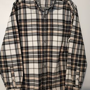 Plaid Button-Up Shirt